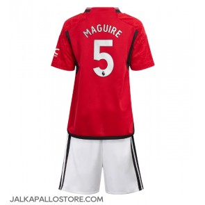 Manchester United Harry Maguire #5 Kotipaita Lapsille 2023-24 Lyhythihainen (+ shortsit)